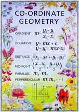 Co-ordinate Geometry. Senior Maths Poster. Educational Aid. Math Poster.