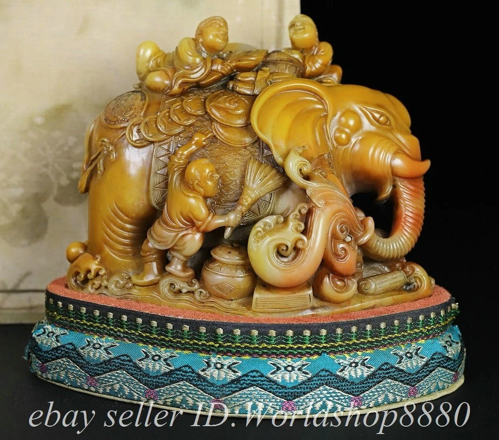 寿山石主中国古董花瓶| eBay