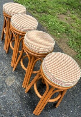 Mid Century Modern Vintage Paul Frankl Style Bamboo Rattan Tiki