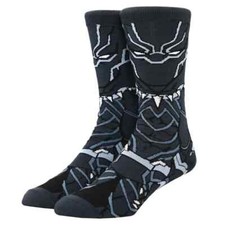 Bioworld Marvel Black Panther Animigos Men's Crew Socks Size 10-13