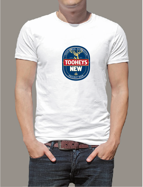T-Shirt Vintage Tooheys Beer - Graphique Beer Judge - Taille XL Coton Navy - Occasion Très Bon État