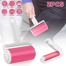 2pcs Sticky Lint Roller Clothes Pet Hair Dust Remover Washable Reusable for Home