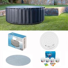 MSPA Hot Tub 6 Person Inflatable Bladder Spa Cover Filter Chemical Kit Accessory