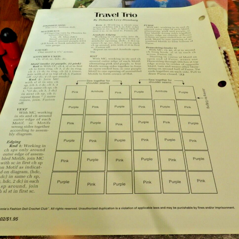 4 Annie's Attic FASHION DOLL crochet- Shawls, dresses & scarfs, Vest & purse, (8 - Image 4 of 4