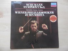Zubin Mehta Autogramm signed LP-Cover "Schumann" Vinyl