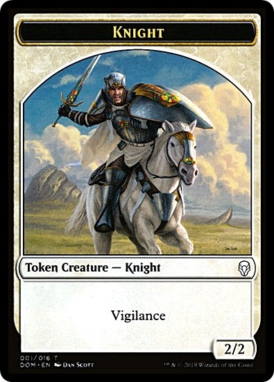mtg final fantasy knight token Print All cards will be carefully packed for safe transit KNIGHT TOKEN x4~mtg NM Dominaria