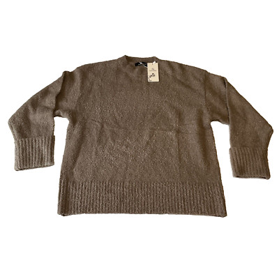Lillusory Long Sleeve Pullover Sweater Womens Size XL Brown Stretch