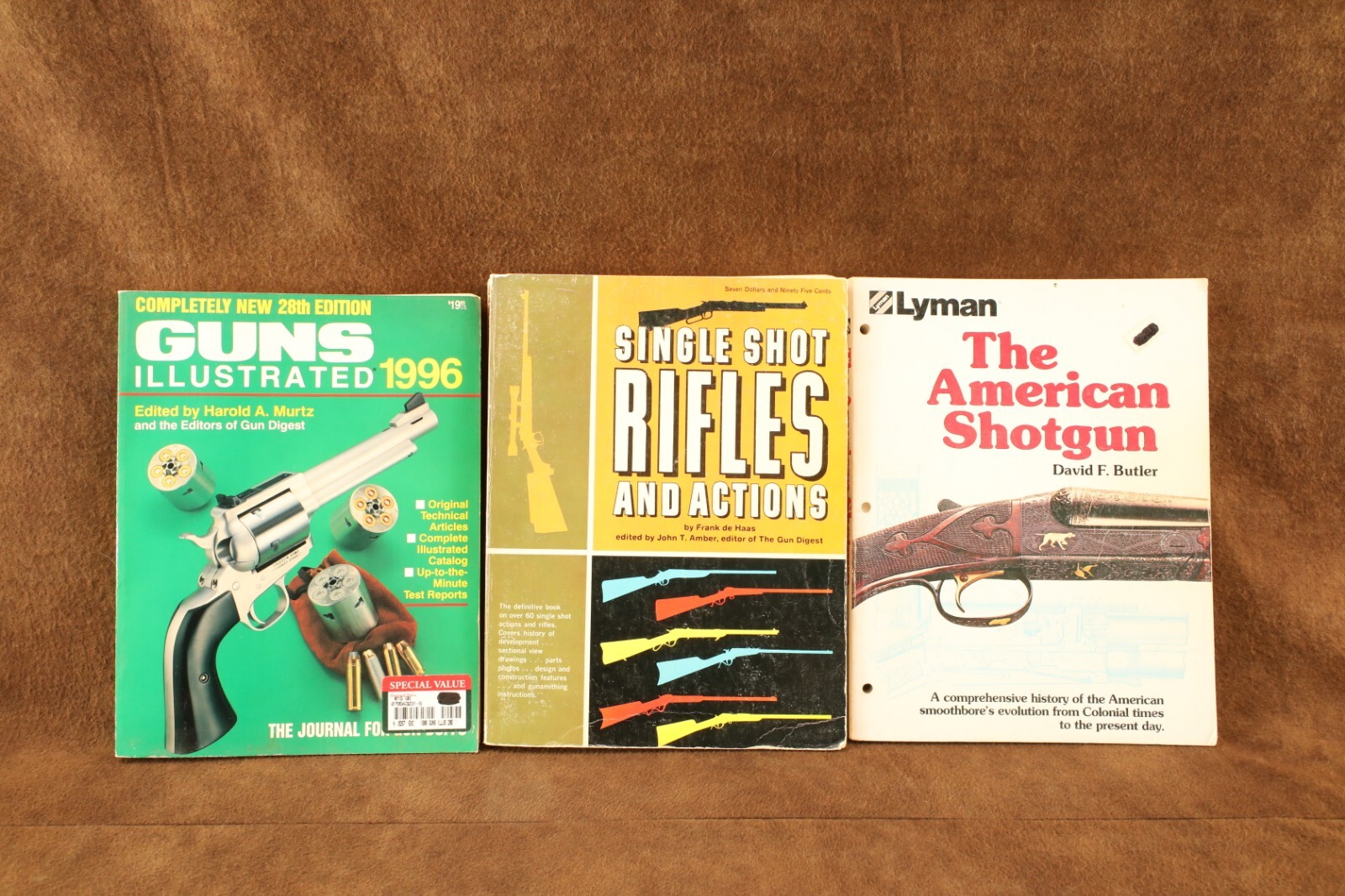 4x Gun Book Lot Single Shot Rifles, Gunsmithing, Parker 1967 Hunting