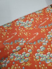 Joel Dewberry Fabric Modern Meadow Flower Field Orange Aqua Sew Quilt ONE YARD 