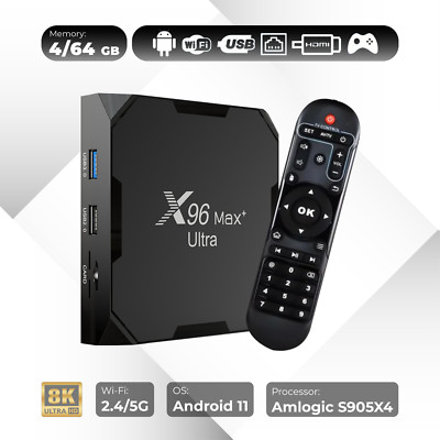 4GB 64GB  Android TV box X96 Max Plus Ultra