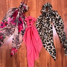 3 satin hair scrunchie NWOT