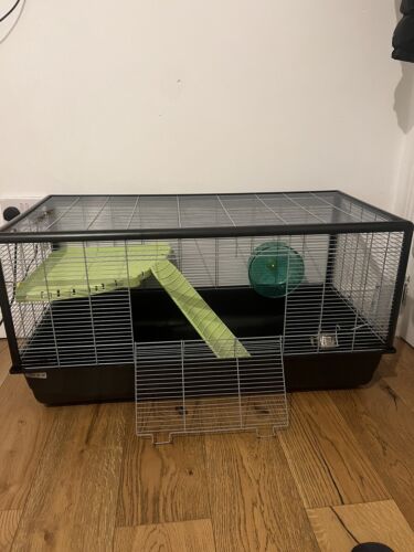 large hamster cage, comes with working wheel, water bottle, and food bowl - Picture 1 of 8