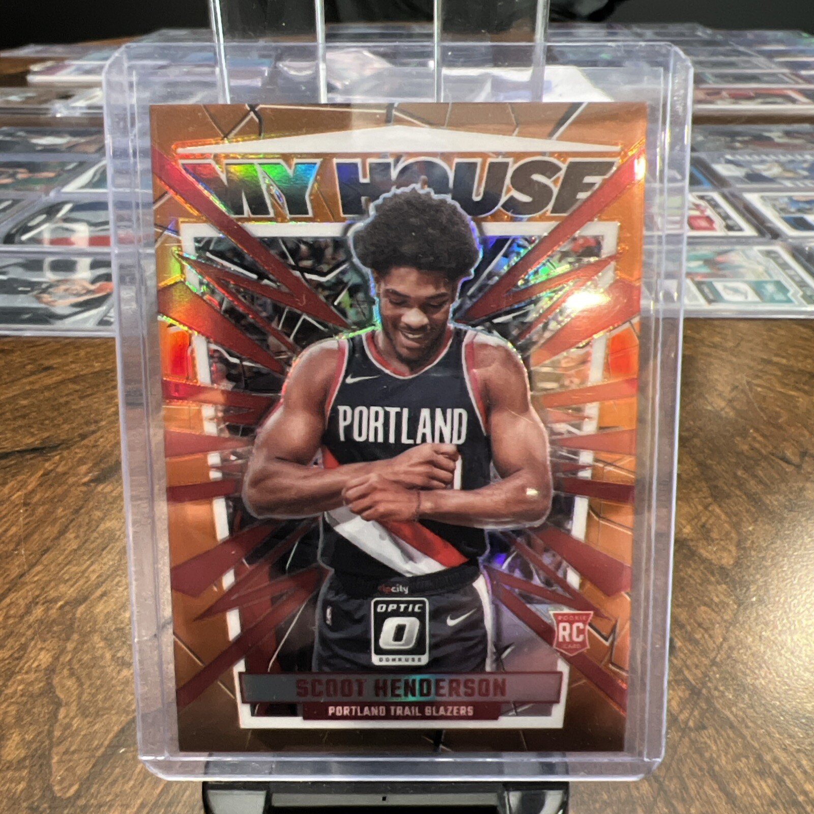 2023-24 Panini DonRuss Optic #20 Scoot Henderson Orange Prizm My House (RC) /39