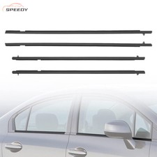 4pc Window Molding Trim Sill Seal Belt External For Honda Civic Sedan 2006-2011