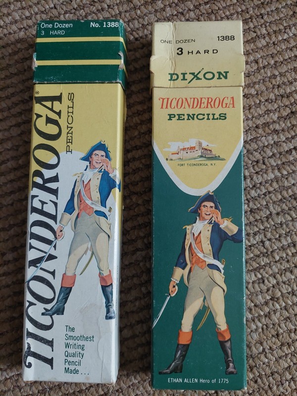 DIXON Ticonderoga #1389 pencils 2 BOXES (1970s ?)