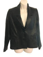 Pioneer West 10 Ladies Soft Black Leather Jacket/blazer Usa