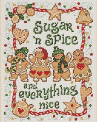 Christmas Gingerbread Counted Cross Stitch CHART No. 4-464