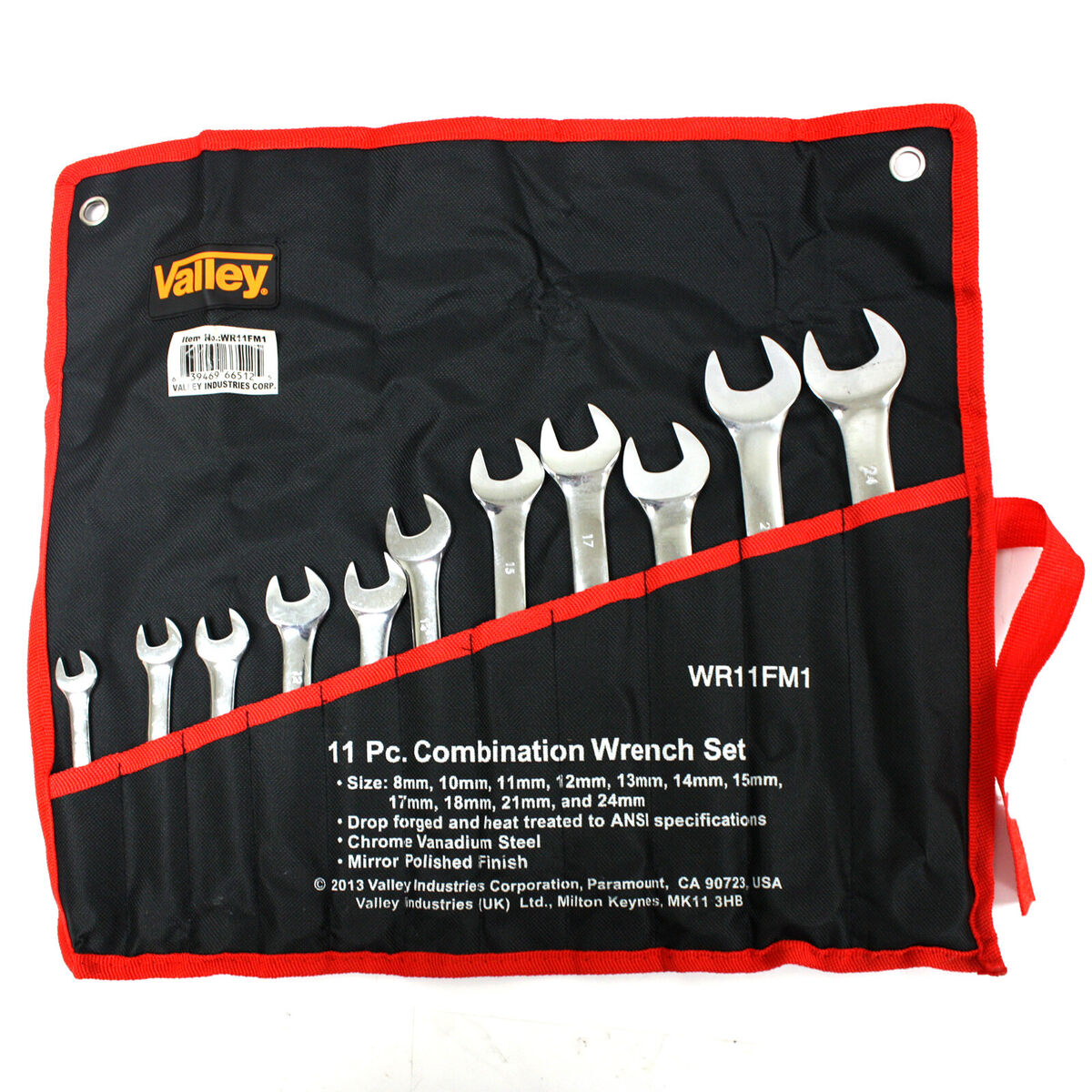 ARC-POWER Metric 11 pc Combination Wrench Set 8-24 mm Spanner Tool 12 Point  Drop Forged