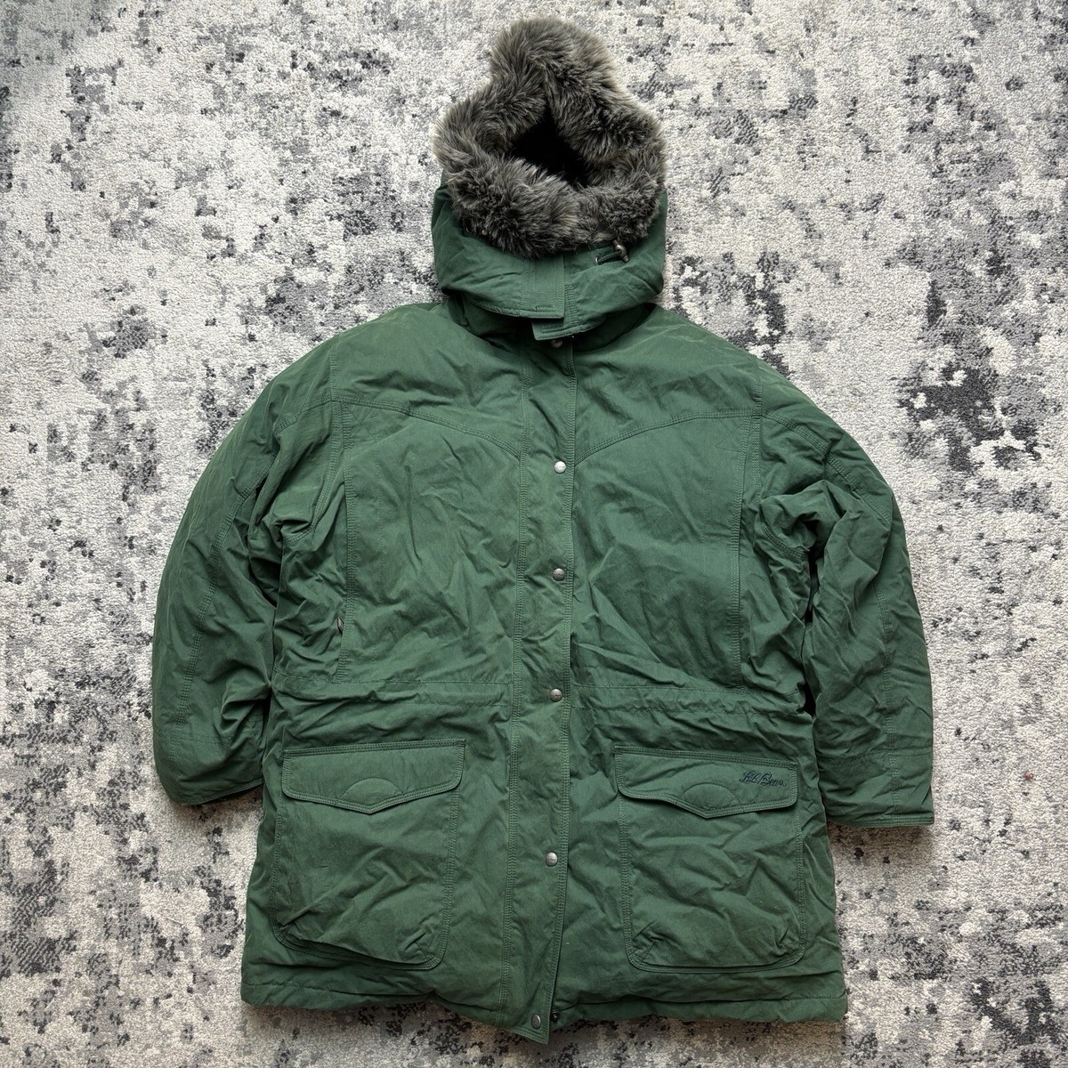 LL Bean Baxter State Parka Goose Down Winter Jacket XL Fur LL Bean Baxter State Parka Goose Down Winter Jacket XL Fur