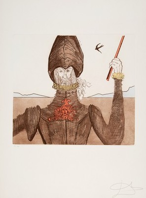 Salvador Dali (1904-1989). Don Quijote, aus Historia de Don Quichotte de la Man