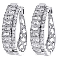 JFL Diamonds WeißGold 10K Brillant Oval Ohrringe Mit Diamanten 1.50 CT