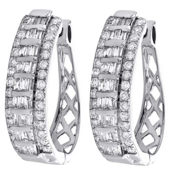 JFL Diamonds WeißGold 10K Brillant Oval Ohrringe Mit Diamanten 1.50 CT-image