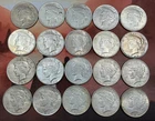 PEACE DOLLAR ROLL 20 COINS. CULL-AU. 1922-1927 P D S P D S