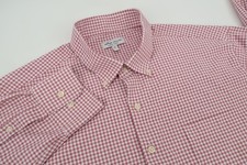 Peter Millar Summer Comfort Mens XL Gingham Checks Performance Long Sleeve Shirt