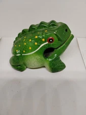 Wooden Frog Guiro Percussion Instrument Missing Stick Pen Holder