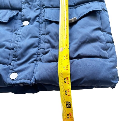 Ultimative Schneejacke Kinder Gr. 5-6 marineblau gesteppt wattiert Kunstfell Kapuze dicker Mantel - Bild 11 von 12