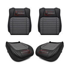 04 Ford F250 F350 Harley Davidson Front Top Bottom Leather Seat Covers Black 04 Ford F250 F350 Harley Davidson Front Top Bottom Leather Seat Covers Black