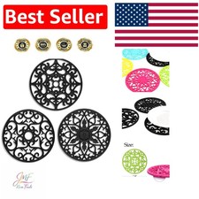 Trivets for Dishes/Pots/Pans, 3 Pcs Silicone Mats, Flexible/Durable/Non Slip ...