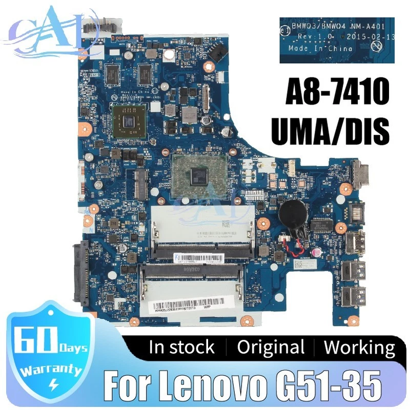 For Lenovo Ideapad 15 inch G51-35 Laptop Motherboard NM-A401 5B20J2282 5B20J2283