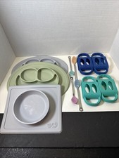 3 EzPz Plates, 4 Dr. Brown's Bottle Holders  4 Munchkin Spoons