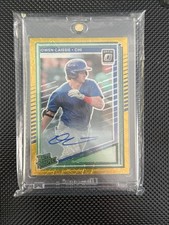 2025 Panini Donruss Clearly Rated Prospects Owen Caissie #186 Gold Auto /10 (RC)