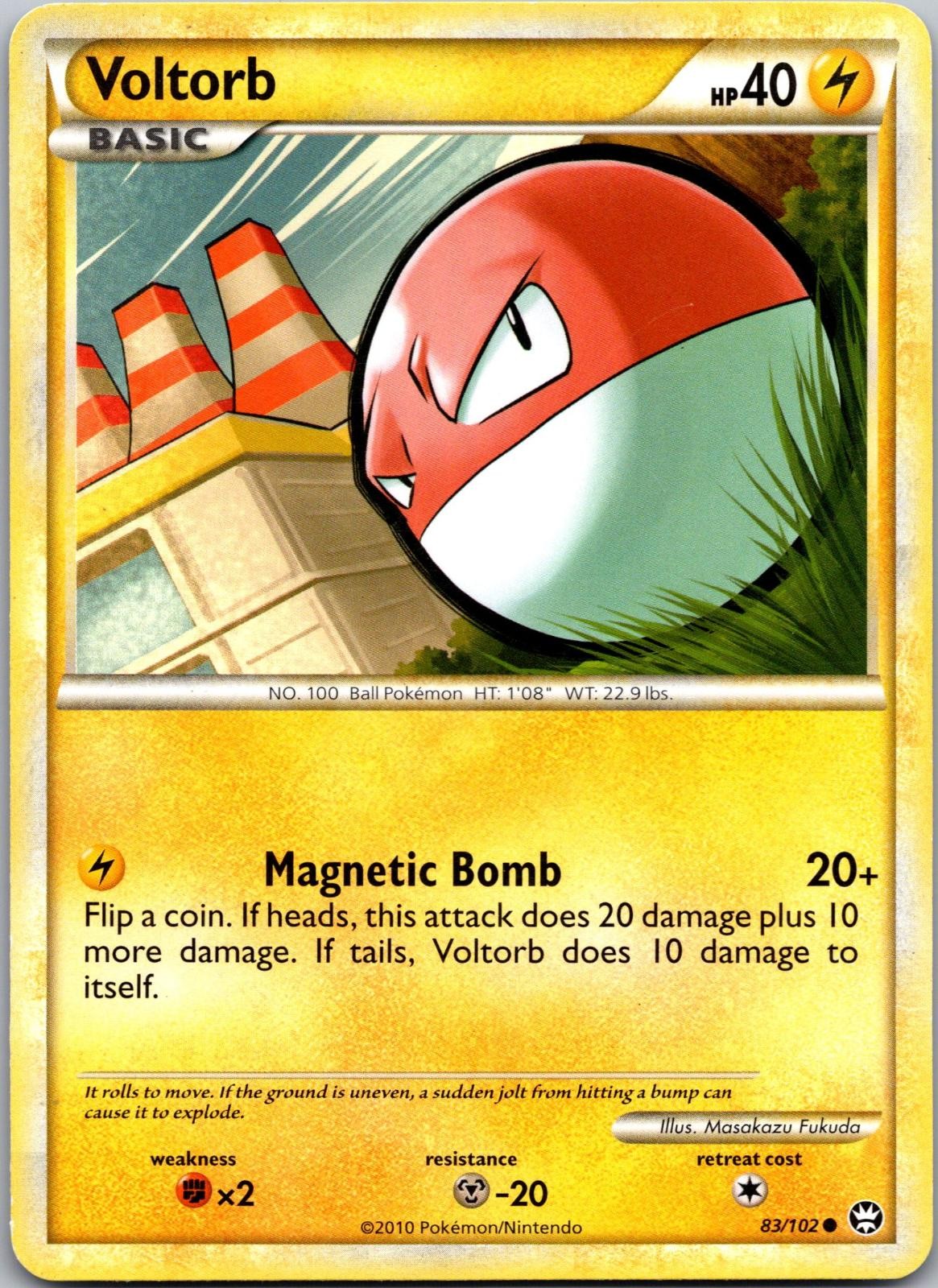 Voltorb 83/102 Common HGSS Triumphant Pokemon Lightly Played