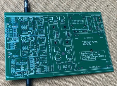 PCB Precision jFET v6.0 RIAA PREAMP Phono Vorverstärker mit ultra low noise ICs