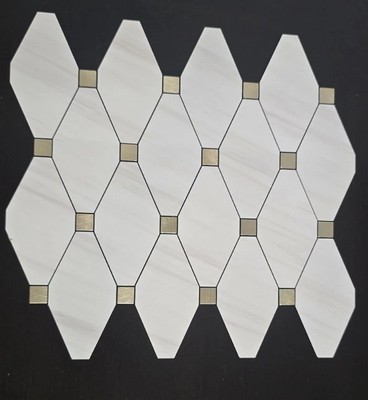 Stickgoo 10 Sheets Peel & Stick Backsplash Polished Dolomite PVC (2 Available) 