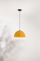 Pendelleuchte Wohnzimmer Senfgelb Metall Ø36 Cm E27 HäNgelampe Esszimmer