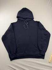 Vintage Russell Athletic Hoodie Medium Men s Sweatshirt Navy Blue Blank 90s