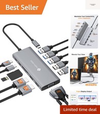 USB C Docking Station, 12 in 1 Docking Station Dual Monitor with 2 HDMI, VGA,...