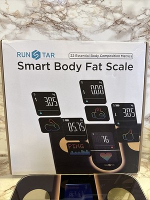 Runstar Körpergewichtswaage 8 in 1 VA Anzeige BMI Körperfett Herzfrequenz 400lb