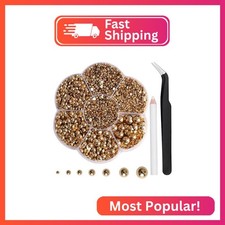 Mdscve 6100Pcs Nail Pearls, Flatback Pearls for Crafting Half Pearl for Makeup N