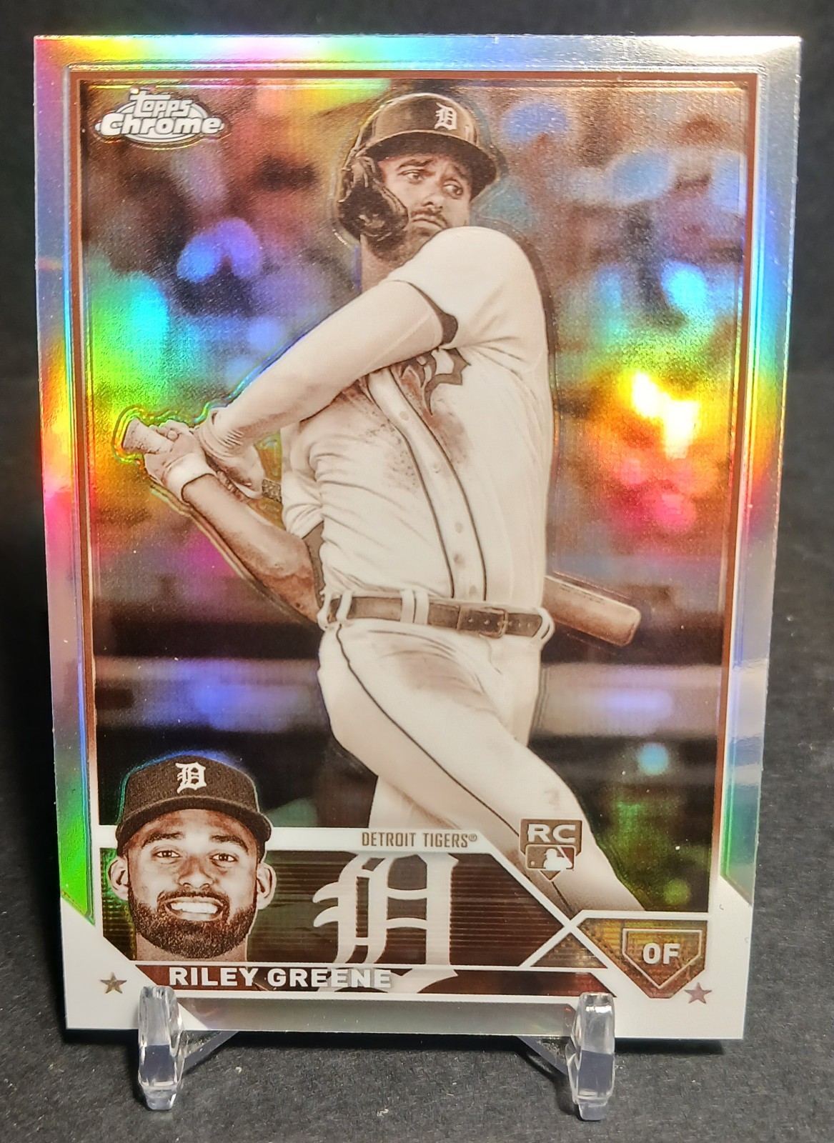 2023 Topps Chrome - Riley Greene RC Sepia Refractor Rookie - Detroit Tigers #182
