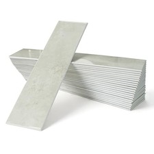 Luxury 22PCS Glossy 22 Pieces, 10.24"x 2.56"x 0.13" Greige Crystal Glossy