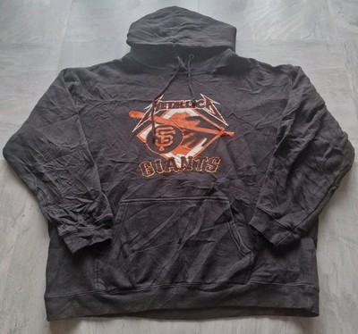 Metallica X San Francisco Giants Sweatshirt Hoodie Black L MLB Metal Band Rare