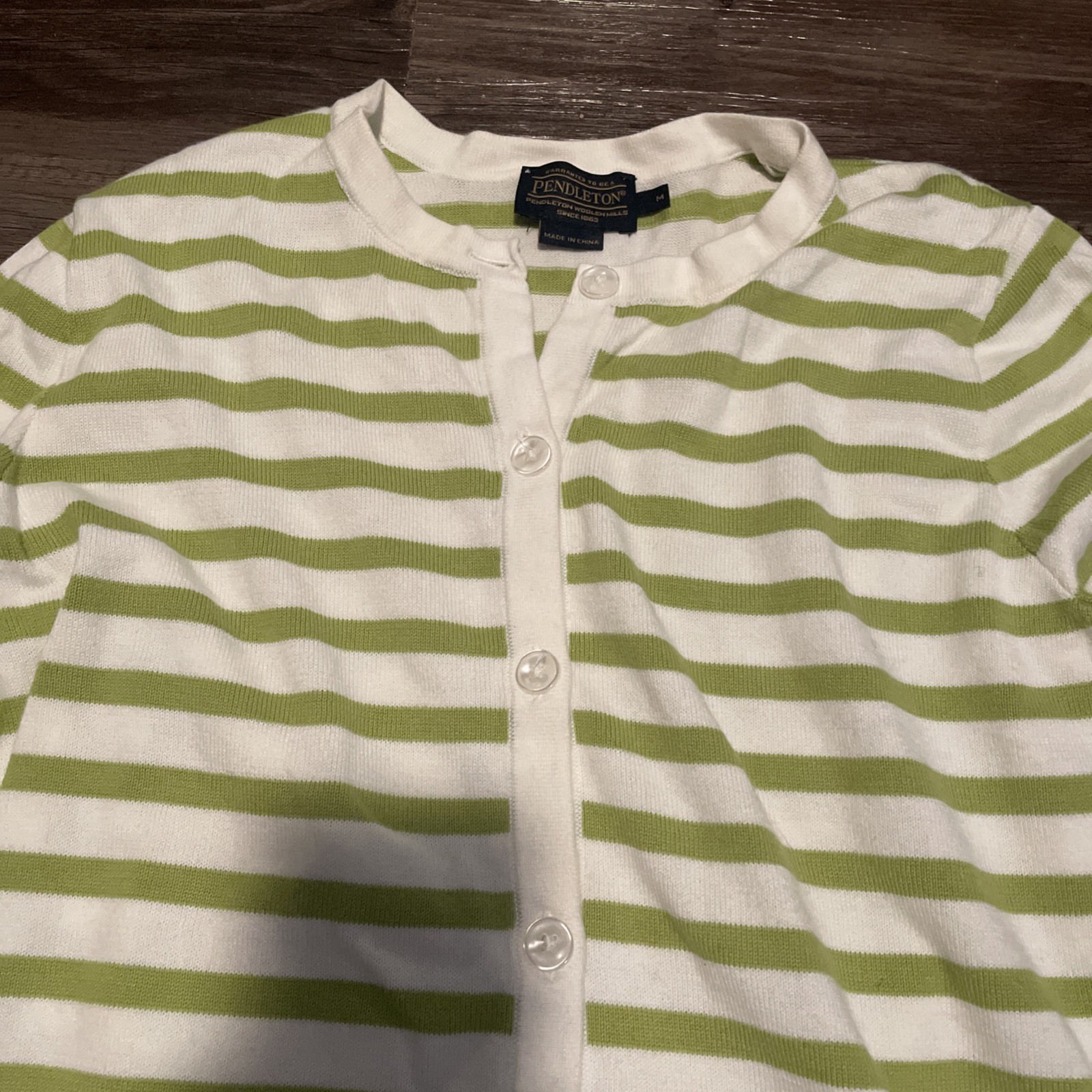 PENDLETON Women's Medium Button Down Striped Card… - image 2