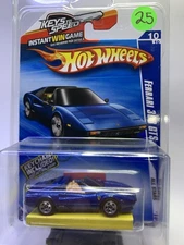 2009 Hot Wheels All Stars Ferrari 308 GTS Keychain Blue Protective Case
