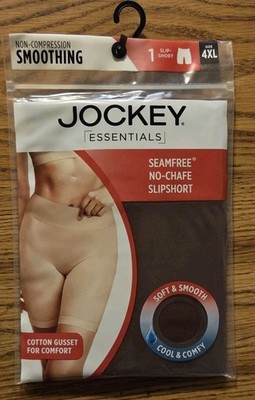 Jockey Essentials Seamfree Coffee Brown Size 4XL Smoothing Slip-Short {NEW}