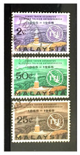 ~MALAYSIA 1965 ITU CENTENARY set of 3V Used SG#12-14